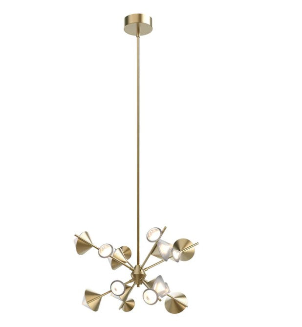 Kuzco CH50825-BG Geode 25-in Brushed Gold LED Chandeliers - Atlantic Lighting