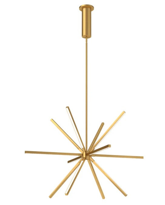 Kuzco CH14232-BG Sirius Minor 32-in Brushed Gold LED Chandeliers - Atlantic Lighting
