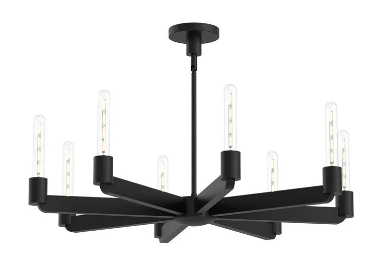 Kuzco CH607232MB Claire 32-in Matte Black 8 Lights Chandeliers - Atlantic Lighting