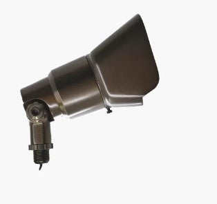 Lumien F7B1-10W-A Brass Flood Light, 10 Watts, Dimmable (WW - 2700-5700K), 10-15V, 460 Lumens, w/ 15 Degree, 40 Degree, 60 Degree Beam Spread Lens & Hex Louver - Atlantic Lighting