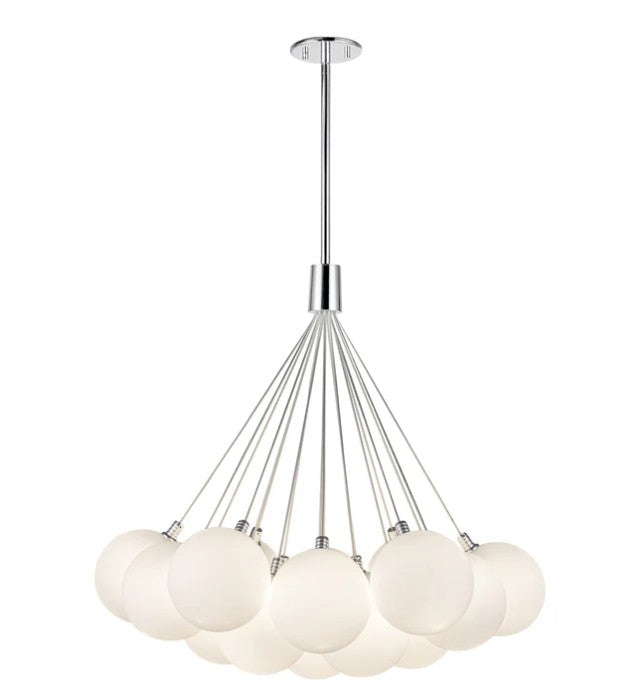 Kuzco CH3128-OP Bolla 28-in Opal Glass LED Chandelier - Atlantic Lighting