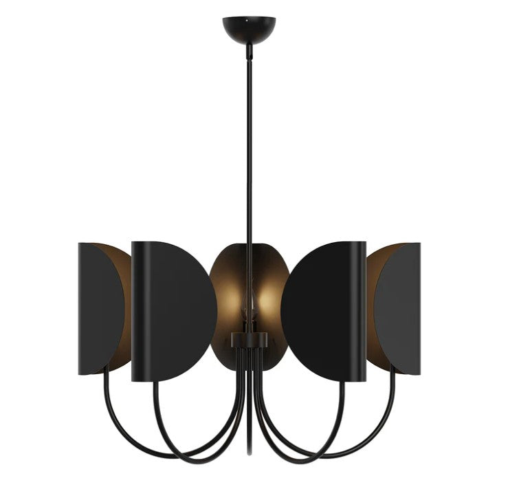Kuzco CH450732MB Seno 32-in Matte Black 5 Lights Chandeliers - Atlantic Lighting