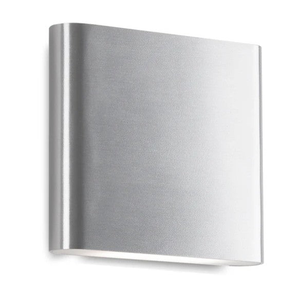 Kuzco AT68006-BN Slate 6-in Brushed Nickel LED All terior Wall - Atlantic Lighting