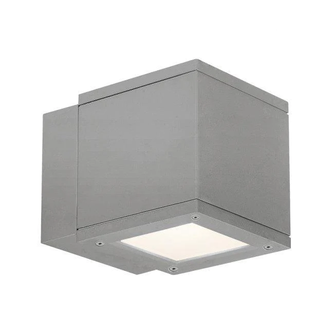 WAC 5" Rubix Double Wall Mount 3000K 2 Light  Brushed Aluminum WS-W2505-AL