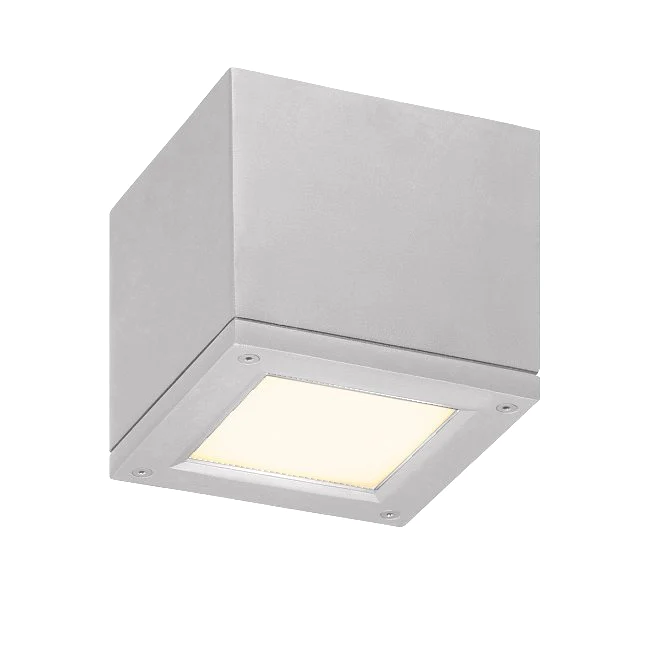 WAC FM-W2505-AL RUBIX OUTDOOR CEILING MOUNT 16W ALUMINUM - Atlantic Lighting