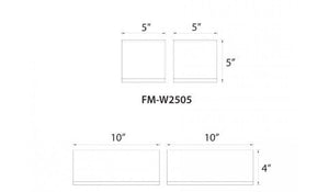 WAC RUBIX OUTDOOR CEILING MOUNT 16W ALUMINUM FM-W2505-AL