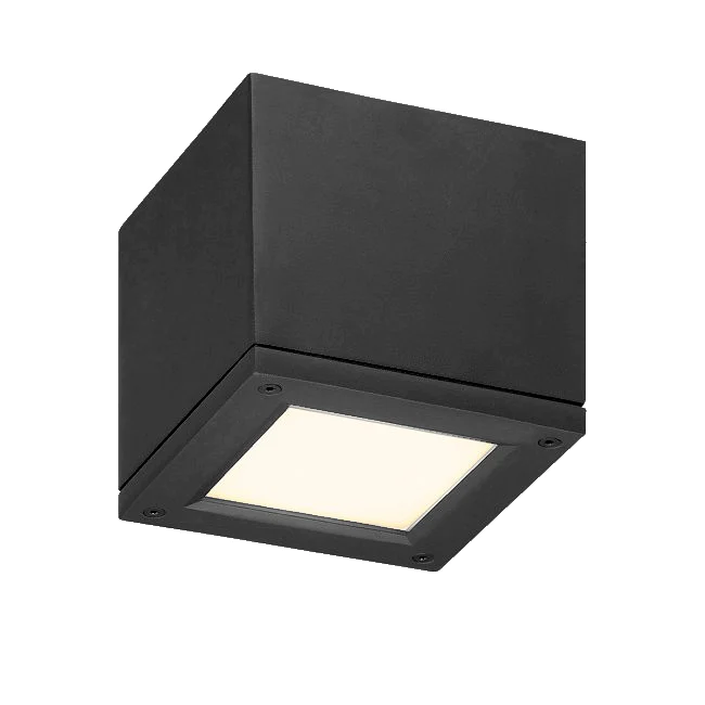 WAC FM-W2505-BK RUBIX OUTDOOR CEILING MOUNT 16W BLACK - Atlantic Lighting