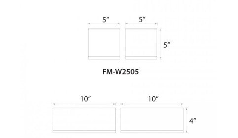 WAC FM-W2505-GH RUBIX OUTDOOR CEILING MOUNT 16W GRAPHITE - Atlantic Lighting