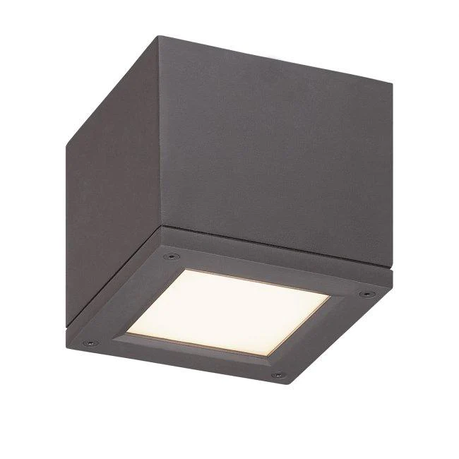 WAC FM-W2505-BZ RUBIX OUTDOOR CEILING MOUNT 16W BRONZE - Atlantic Lighting