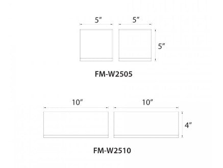 WAC FM-W2510-AL RUBIX CEILING MOUNT 30W ALUMINUM - Atlantic Lighting