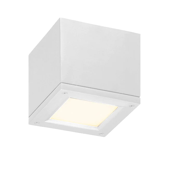 WAC FM-W2505-WT RUBIX OUTDOOR CEILING MOUNT 16W WHITE - Atlantic Lighting