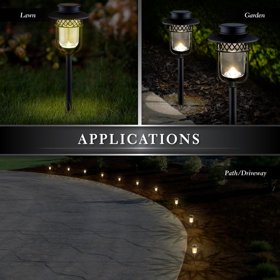 Classy Caps GL1101 Black Stainless Steel Landscape, Path & Garden Light - 2 Pk - Atlantic Lighting