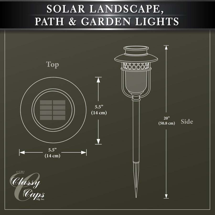 Classy Caps GL1101 Black Stainless Steel Landscape, Path & Garden Light - 2 Pk - Atlantic Lighting
