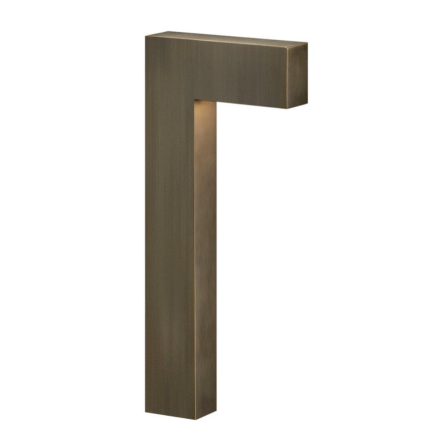 Hinkley Atlantis 15014MZ-LL L-shaped LED path light in Matte Bronze