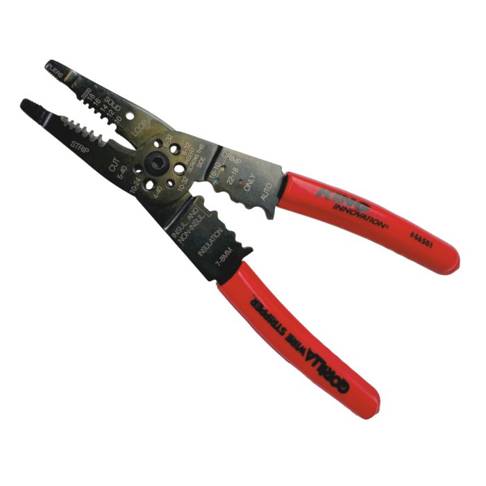 King Innovation 46501 Gorilla wire stripper, cutter and crimper with red handles