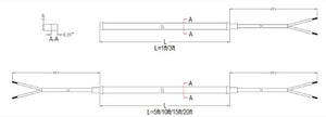 Lumien L3S1-3-6W-27K-WH Linear, Integrated Non-Modular, Silicone-Injected - White, Side-Flex - 3' Section, 6W, 72 Lm/Ft, 2700K, 10-15V