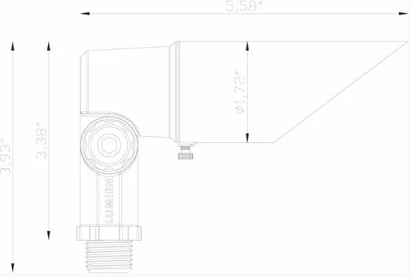 Lumien LAA-069 Bronze Aluminum Accessory Package, Micro, 37 Degree Downlight Shroud and Knuckle - Atlantic Lighting