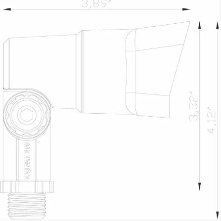Lumien LAA-070-BK Black Aluminum Accessory Package, Micro, Flood Shroud and Knuckle - w/ LAP-002 - Atlantic Lighting