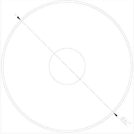Lumien LAB-055 Accessory, Micro Light 6" Ground Cover Plate, Single Hole - Atlantic Lighting