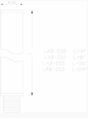 Lumien LAB-058 Accessory, 4" Riser, Brass - Atlantic Lighting