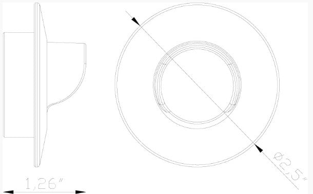 Lumien LAB-059 Micro Light, Recessed, Circular, Shroud Accessory - Atlantic Lighting