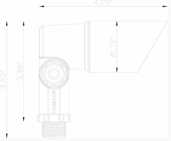 Lumien LAB-068 Accessory Package, Micro, 60 Degree Uplight Shroud and Knuckle - Includes LAP-002 - Atlantic Lighting