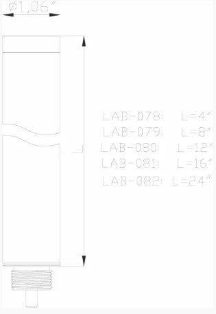 Lumien LAB-078 Accessory, Nano, 4" Quick Connect Riser - Atlantic Lighting