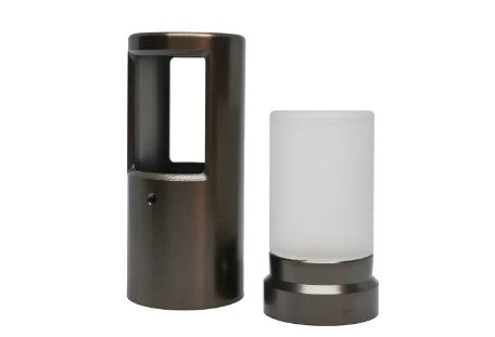 Lumien LAB-087 Accessory, Brass Micro Path Light Bollard Cap Cover, (2) 90 Openings - Atlantic Lighting