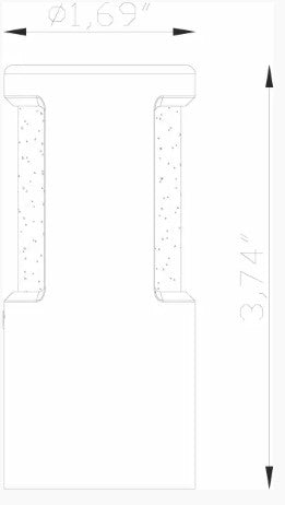 Lumien LAB-088 Accessory, Brass Micro Path Light Bollard Cap Cover, (1) 90 Opening - Atlantic Lighting