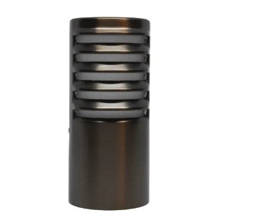 Lumien LAB-090 Accessory, Brass Micro Path Light Bollard Cap Cover, 100 Louvered - Atlantic Lighting