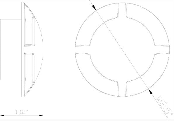 Lumien LAB-100 Micro Light, Recessed, Circular, 360 Accessory - Atlantic Lighting