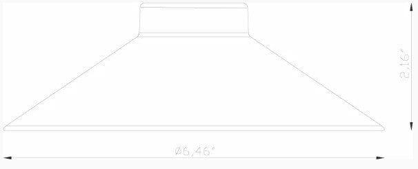 Lumien LAB-105 Accessory, Brass Micro Shade Component, Flat Top Dome - Atlantic Lighting