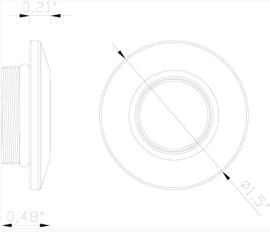 Lumien LAB-106 Nano Light, Recessed, Circular, Flush Accessory - Atlantic Lighting