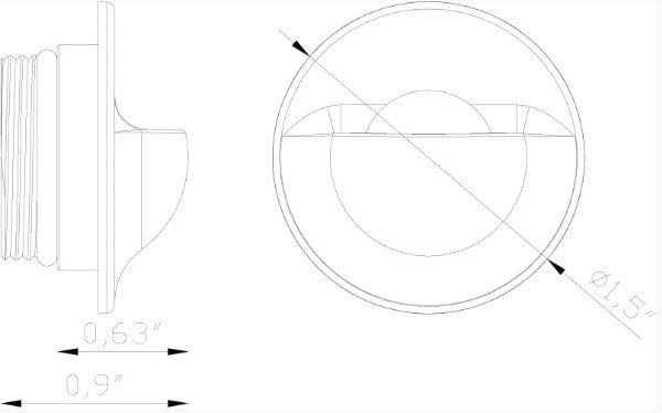 Lumien LAB-110 Nano Light, Recessed, Circular, Half-Moon Accessory - Atlantic Lighting