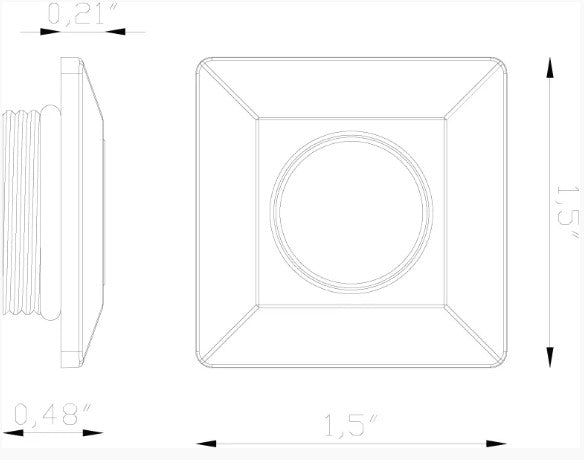 Lumien LAB-112 Nano Light, Recessed, Square, Flush Accessory - Atlantic Lighting