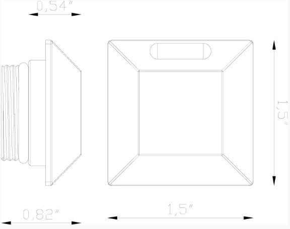 Lumien LAB-114 Nano Light, Recessed, Square, (1) Side Light Accessory - Atlantic Lighting