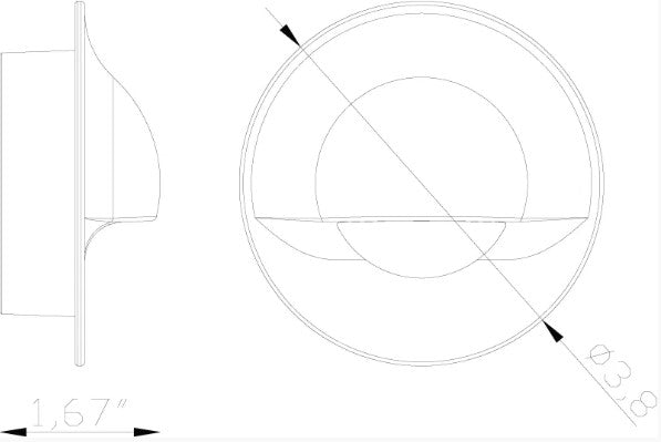 Lumien LAB-130 Macro Light, Recessed, Circular, Half-Moon Accessory - Atlantic Lighting
