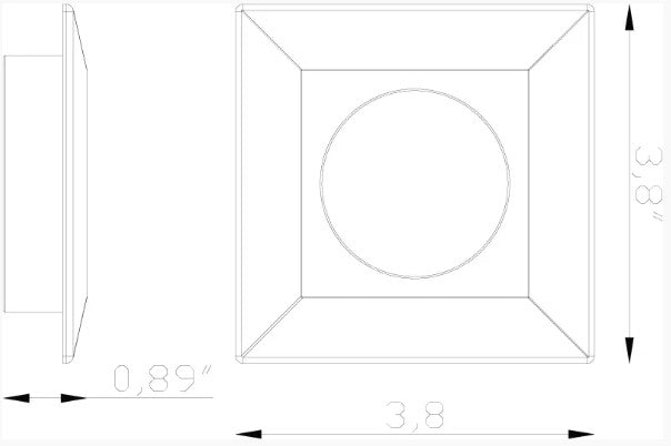 Lumien LAB-134 Macro Light, Recessed, Square, Flush Accessory - Atlantic Lighting