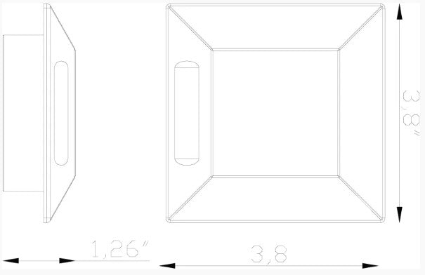 Lumien LAB-136 Macro Light, Recessed, Square, (1) Side Light Accessory - Atlantic Lighting