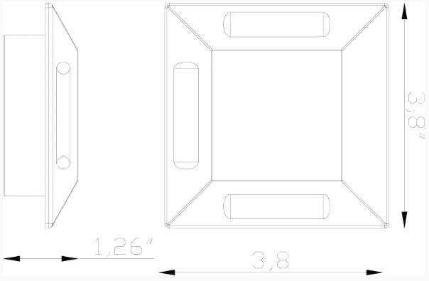 Lumien LAB-137 Macro Light, Recessed, Square, (3) Side Lights Accessory - Atlantic Lighting