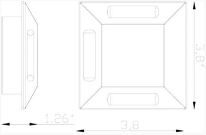 Lumien Macro Light, Recessed, Square, (3) Side Lights Accessory