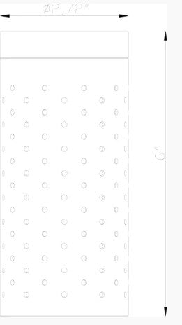 Lumien LAB-139 Macro, Shroud, Extra-Long Perforated Shroud Only, 6" - Atlantic Lighting