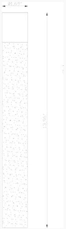 Lumien LAG-002 Accessory, Micro, 13" Glass Rod, Clear With Bubbles - Atlantic Lighting
