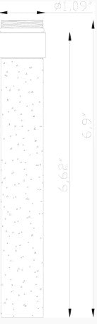 Lumien LAG-003 Accessory, Nano, 6" Glass Rod, Frosted - Atlantic Lighting