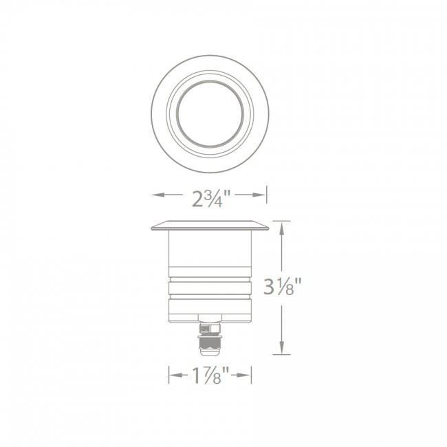 WAC 2021-30BS Lighting 2" LED Large Round Inground Light - Atlantic Lighting