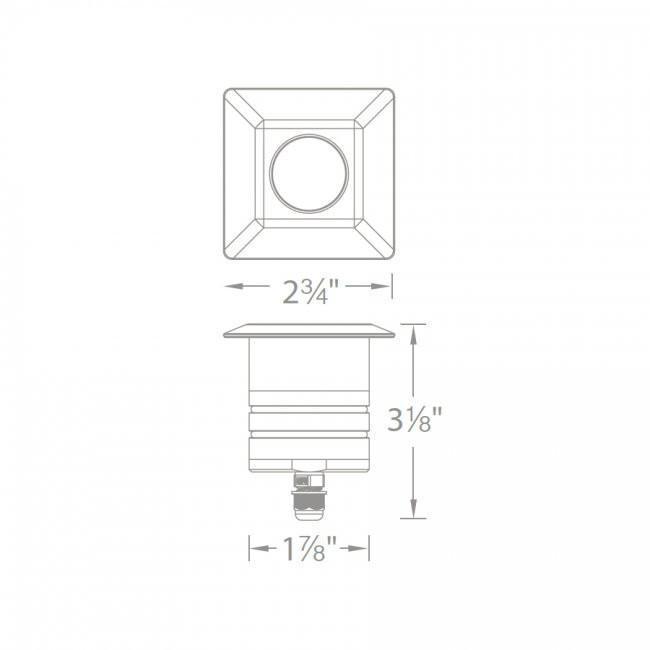 WAC 2051-30BS Lighting 2" LED Square Inground Light - Atlantic Lighting