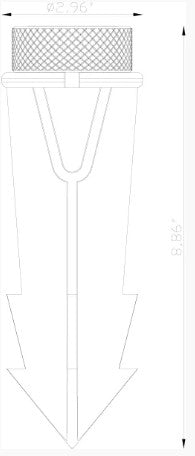 Lumien LAP-006 Accessory, 8" Spike with Quick Connect - Atlantic Lighting