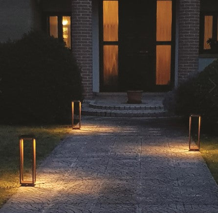 Zafferano LD0256R3 Home Solar Floor Lamp Rust - Atlantic Lighting