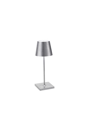 Zafferano Poldina Pro Mini Table Lamp LD0320BFA Silver leaf