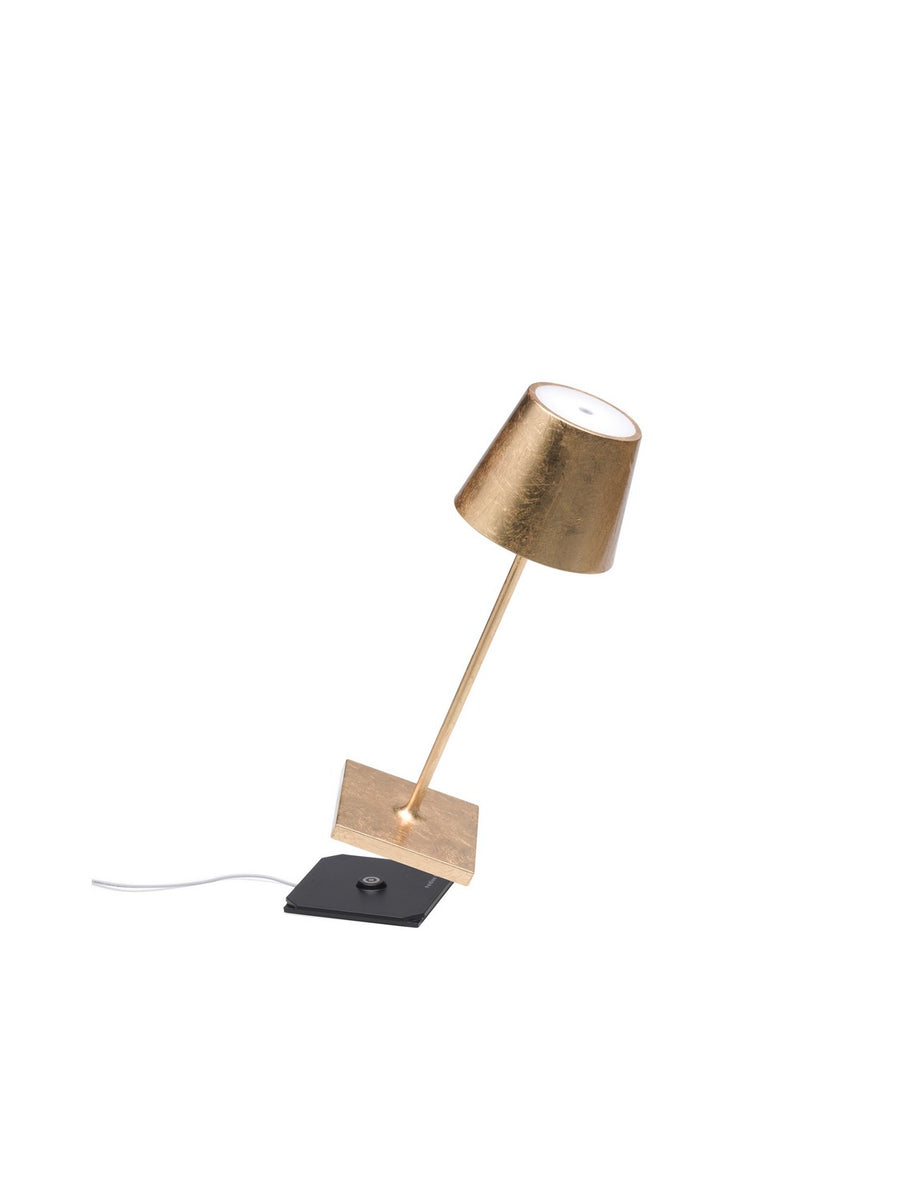 Zafferano LD0320BFO Poldina Pro Mini Table Lamp Gold leaf - Atlantic Lighting